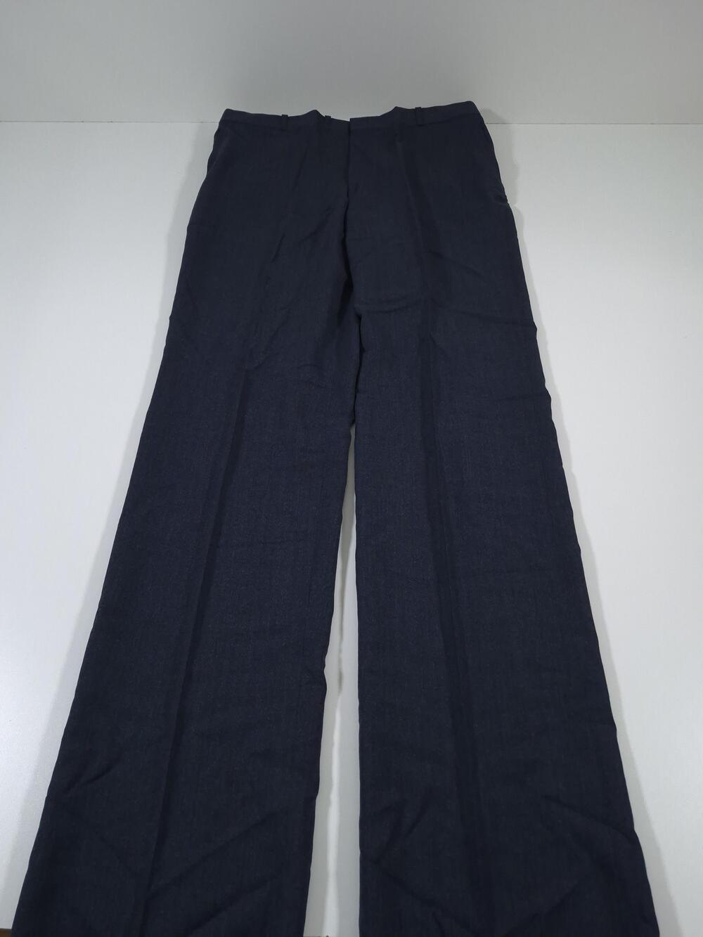 VTG Racquet Club Dress Pants Mens 37x36 Blue Wool Flat Front USA Formal NWT